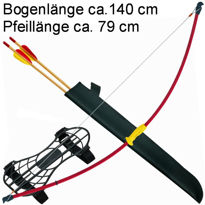 Ek-Archery youth bow set CRUSADER 140 cm, 15 lbs, with 2 arrows and accessories
